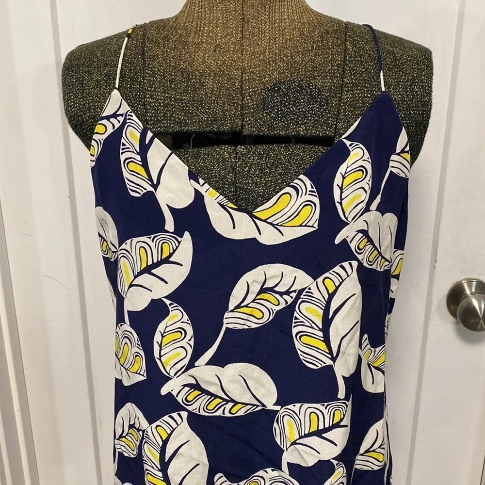 J.CREW SILK FLORAL RACERBACK TANK SIZE 4